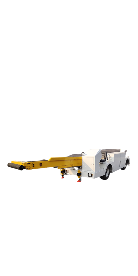 Electric conveyor belt loader